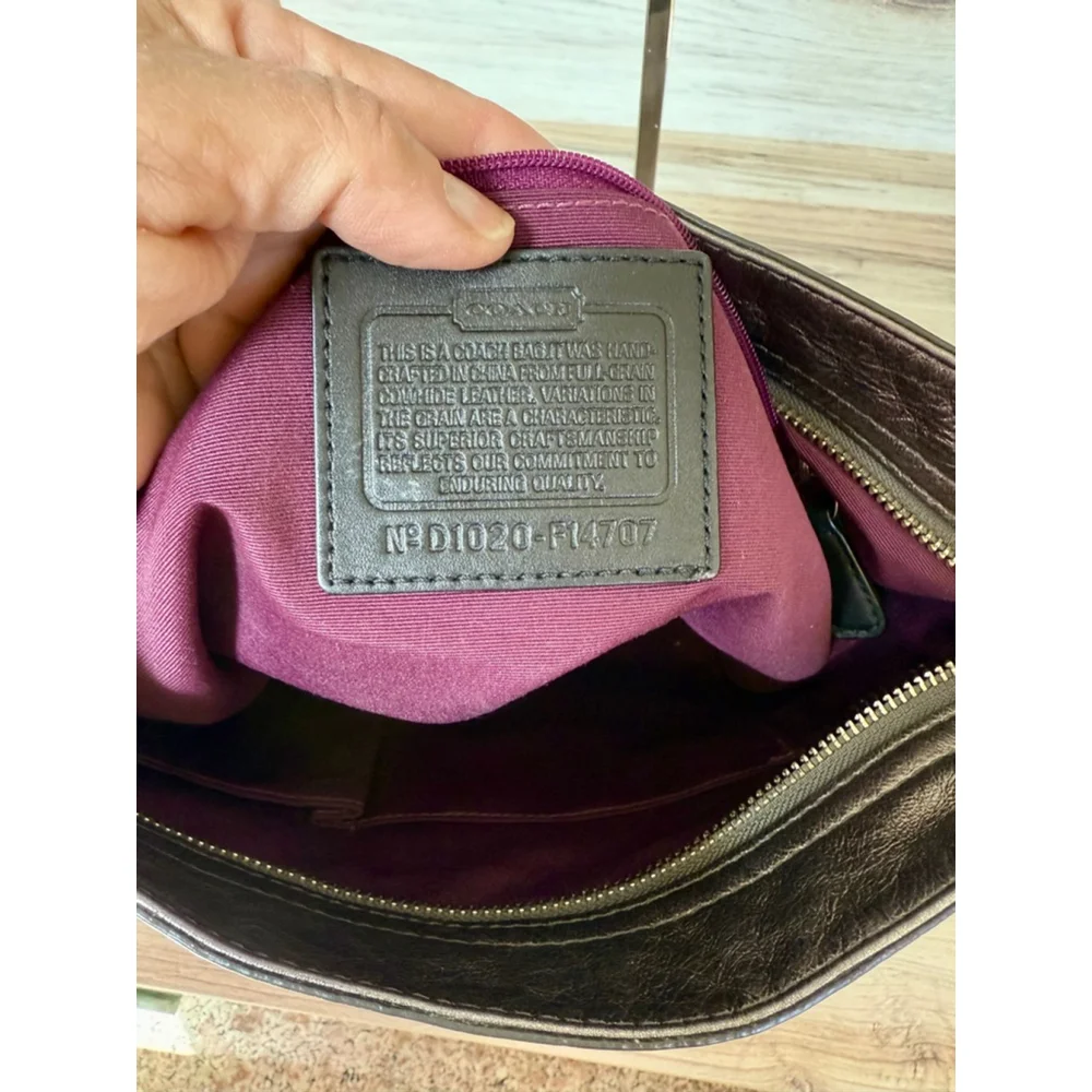 Coach Zoe Gun Metal Grey Leather Shoulder Bag One‎ Size - Picture 6 of 7